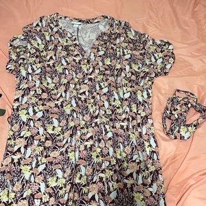 Floral Dress with tie belt